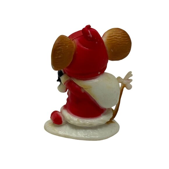 Vintage Mouse Christmas Helper Figurine Red Santa Outfit Holiday Decor Hong Kong - Picture 2 of 8